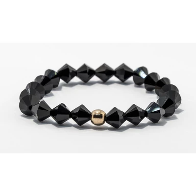 Swarovski csiszolt gyöngy aranyszínű hematittal