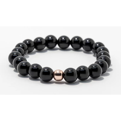 Fekete ónix rose gold hematittal