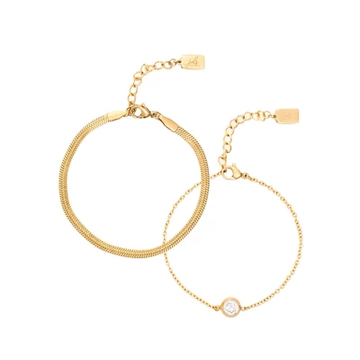 Arany színű karlánc szett