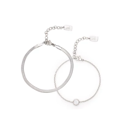 ezüst karlánc szett