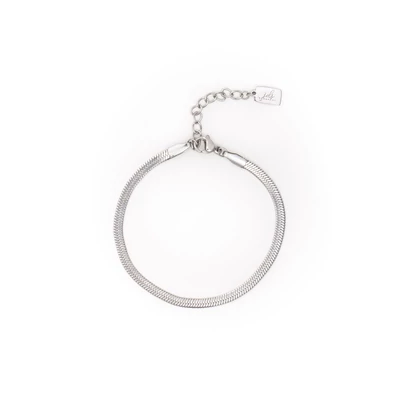 ezüst színű retro karlánc