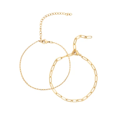 Arany színű szemes karlánc szett