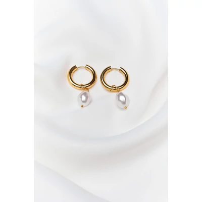 karika fülbevaló gyönggyel